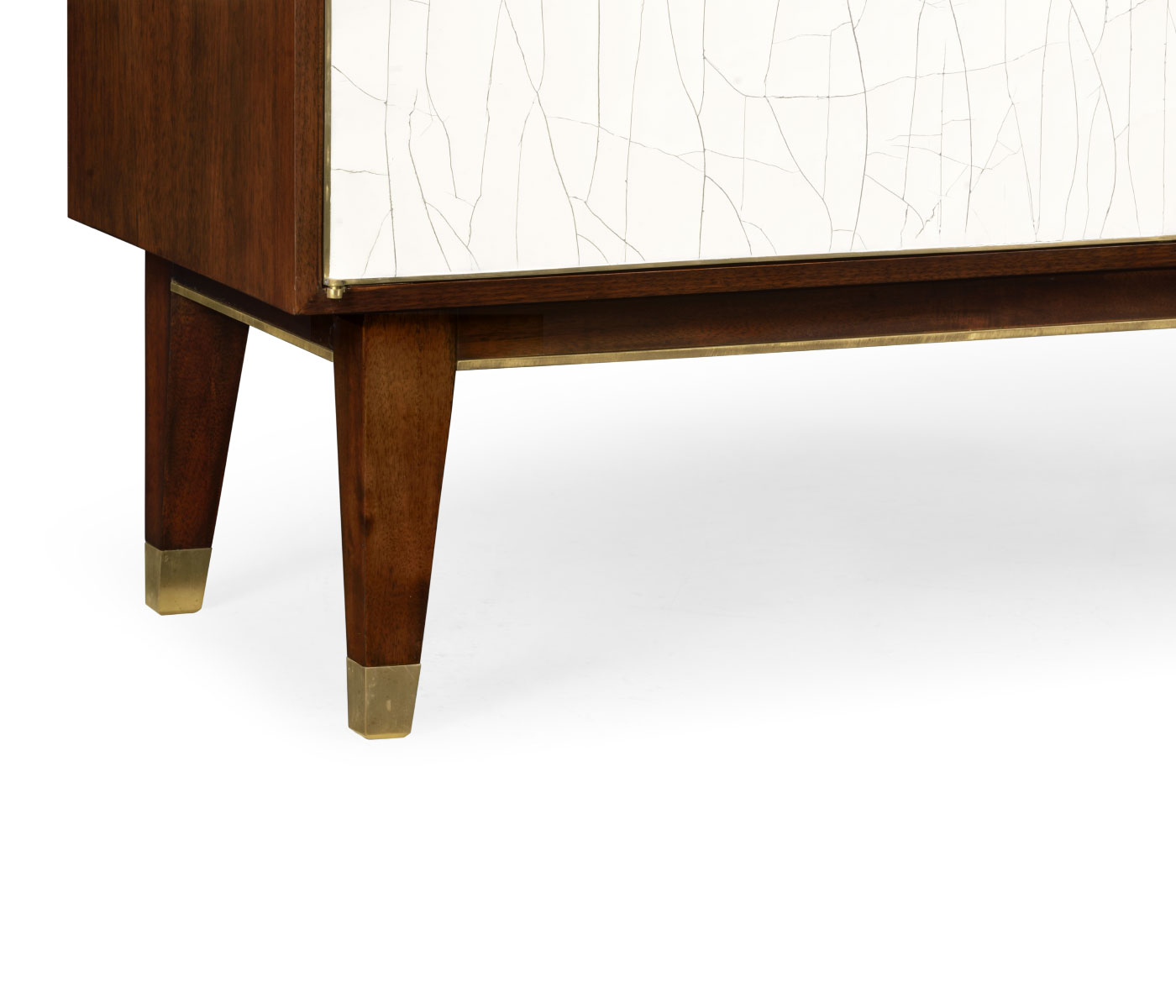 Walnut & Crackle Cloth Lacquered Server