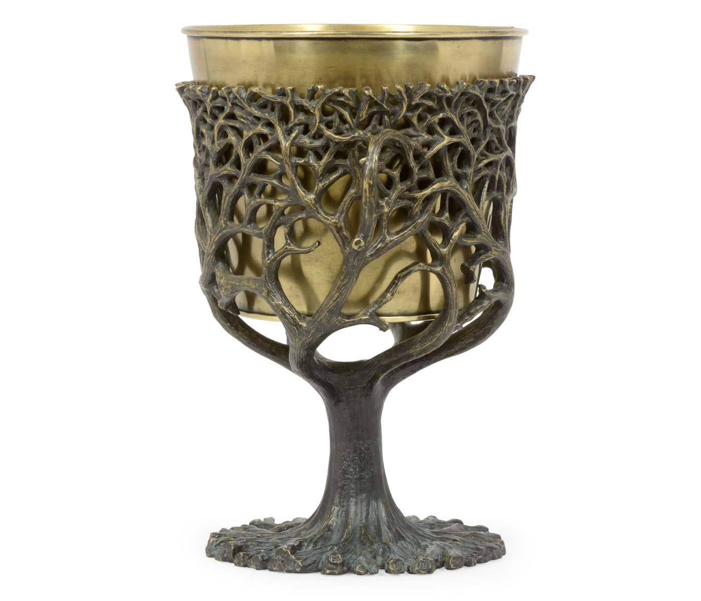 Light Dark Bronze Tree Planter