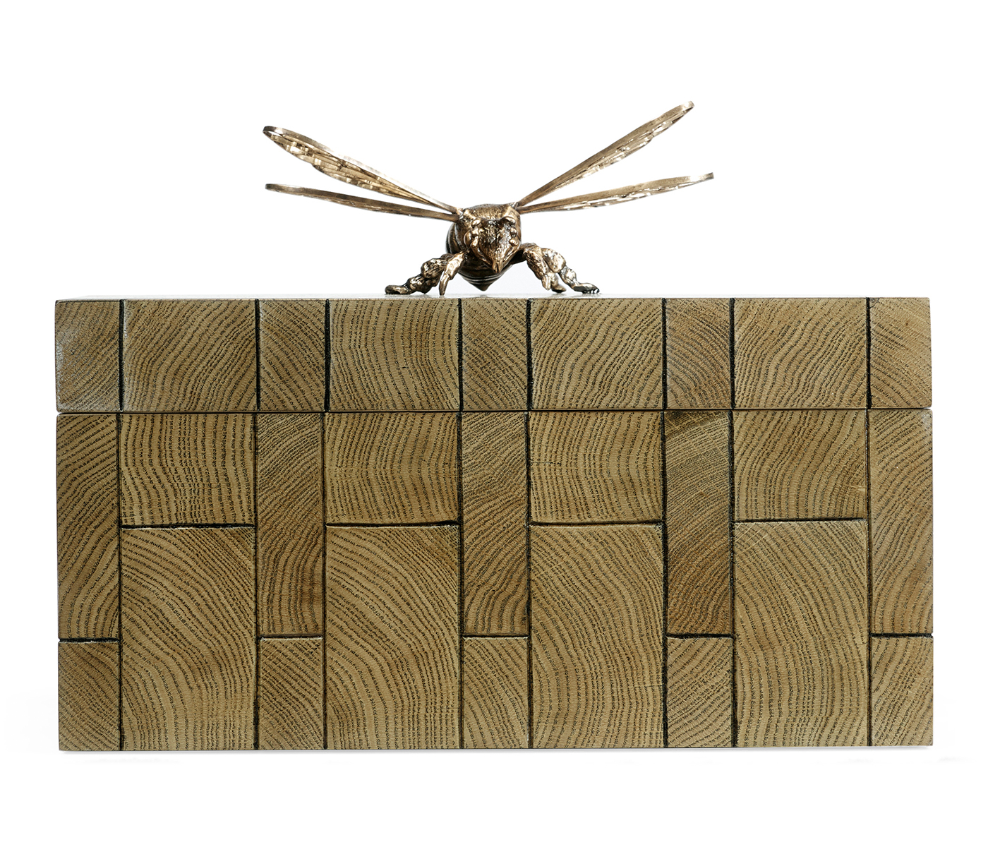 Rectangular Oyster Honeycomb Oak Bee Box