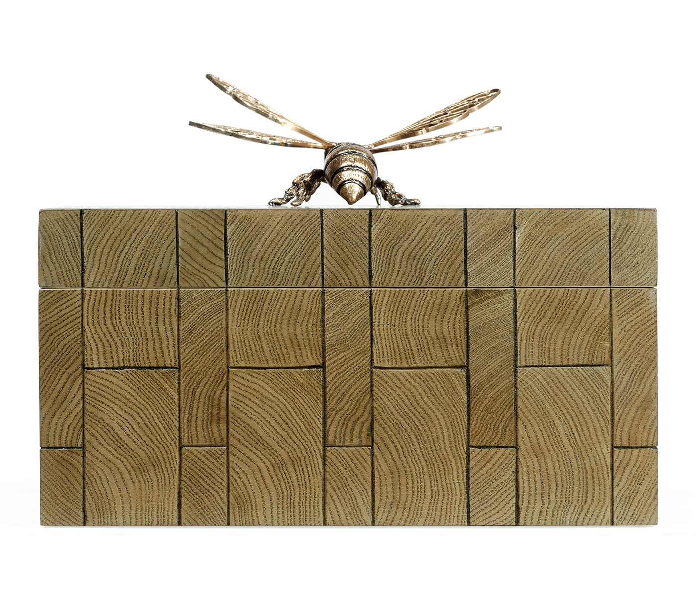 Rectangular Oyster Honeycomb Oak Bee Box