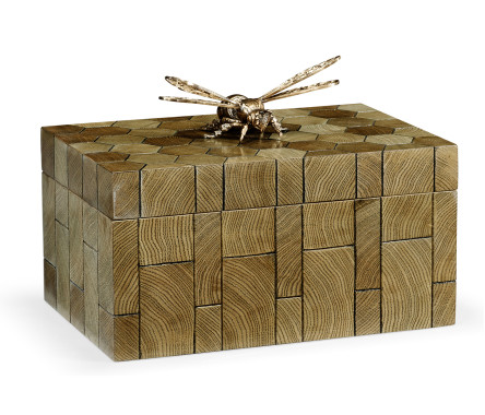 Rectangular Oyster Honeycomb Oak Bee Box