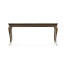 Large Brown Mahogany Console Table with Cabriole Legs & White Brass Claw Feet