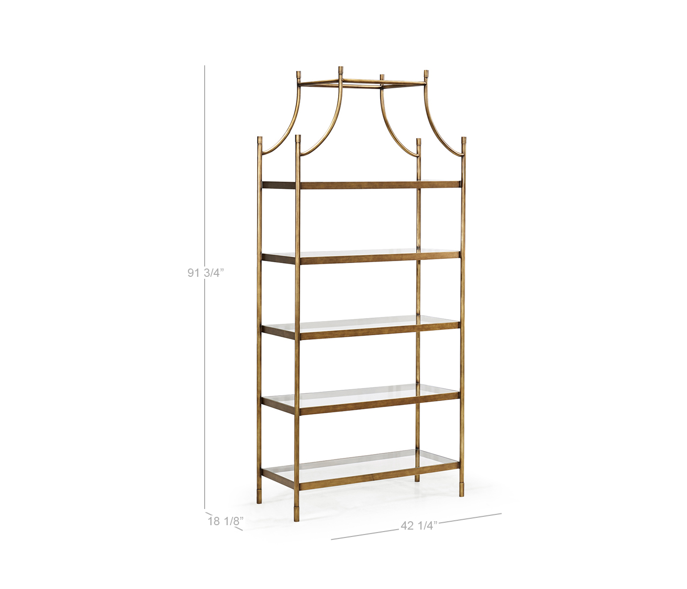 Berkley Gilded Center Étagère