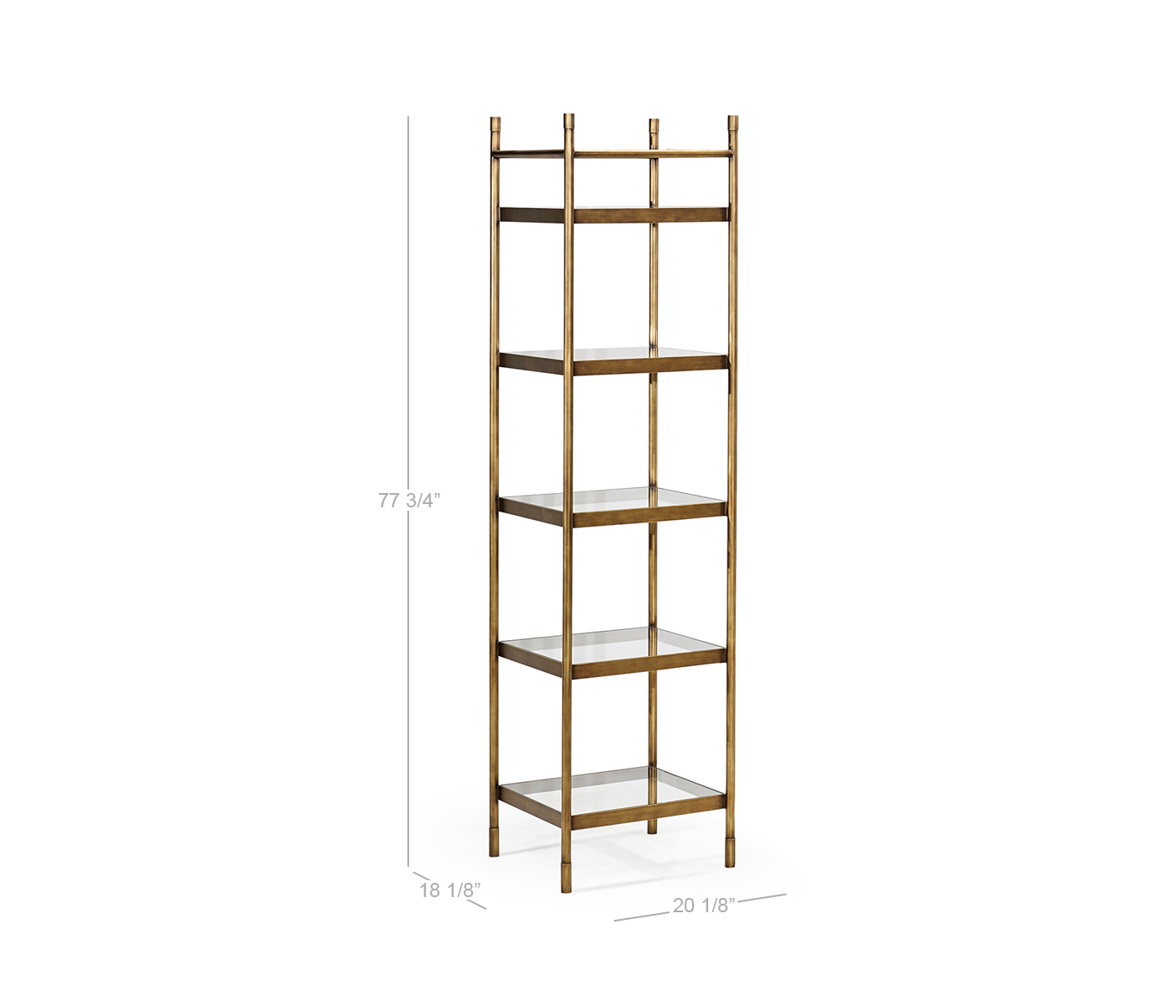Berkley Gilded Column Étagère
