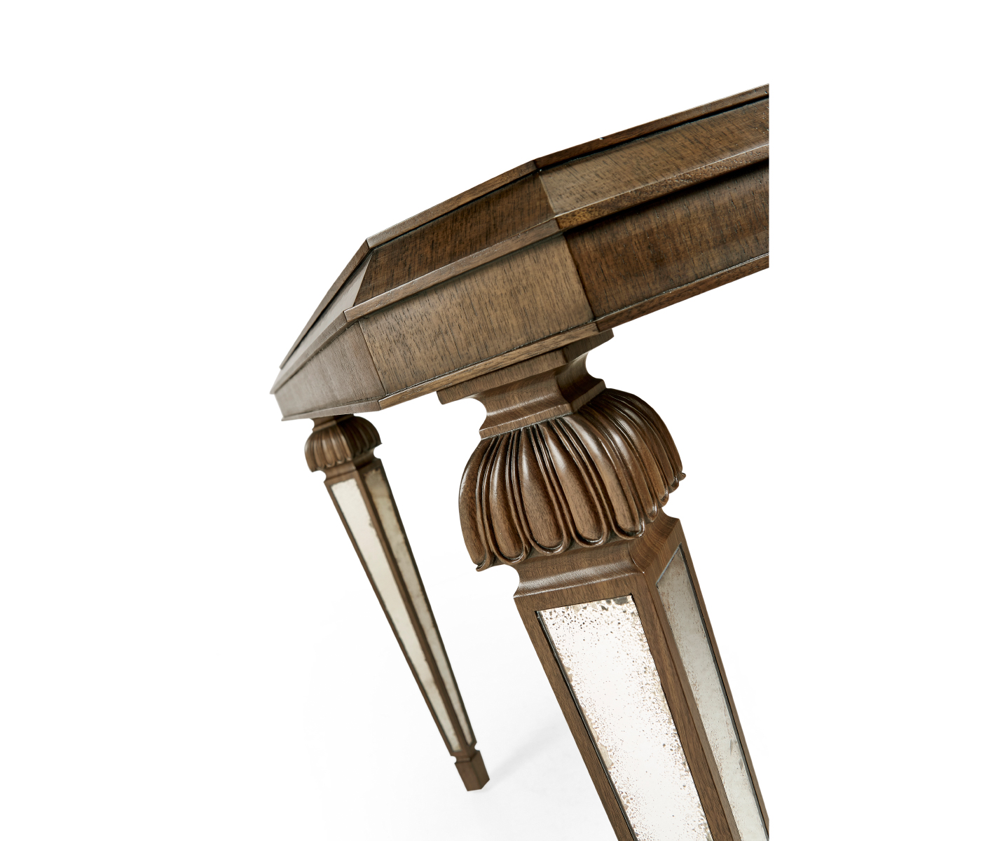 Berkley Walnut & Antique Mirror Dining Table