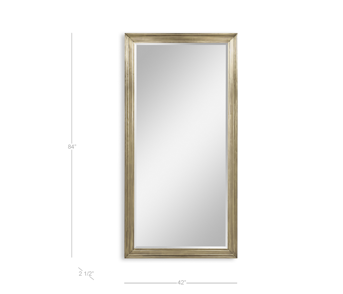 Hamilton Brass Floor Mirror