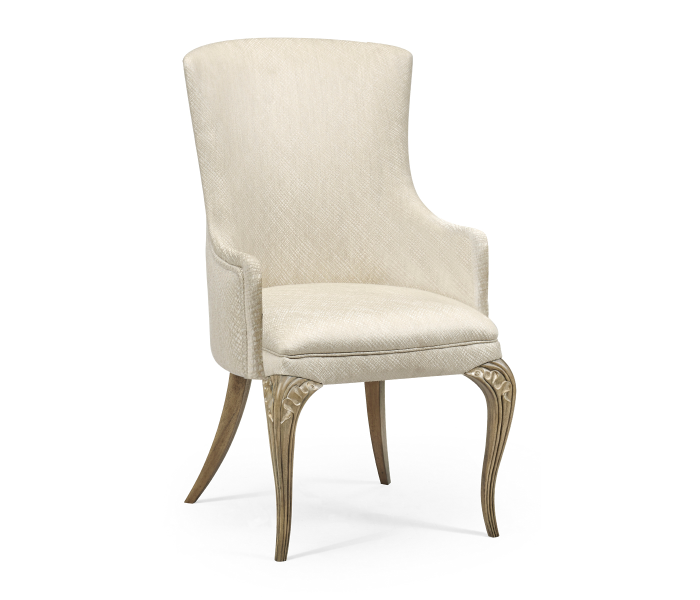 Rounded Rivoli Walnut Dining Arm Chair