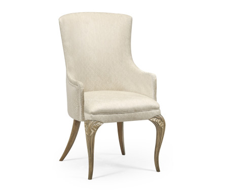 Rounded Rivoli Walnut Dining Arm Chair