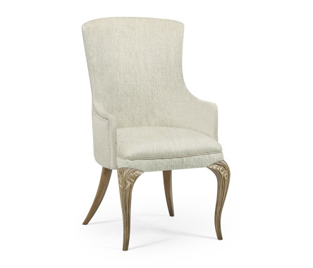 Rounded Rivoli Walnut Dining Arm Chair