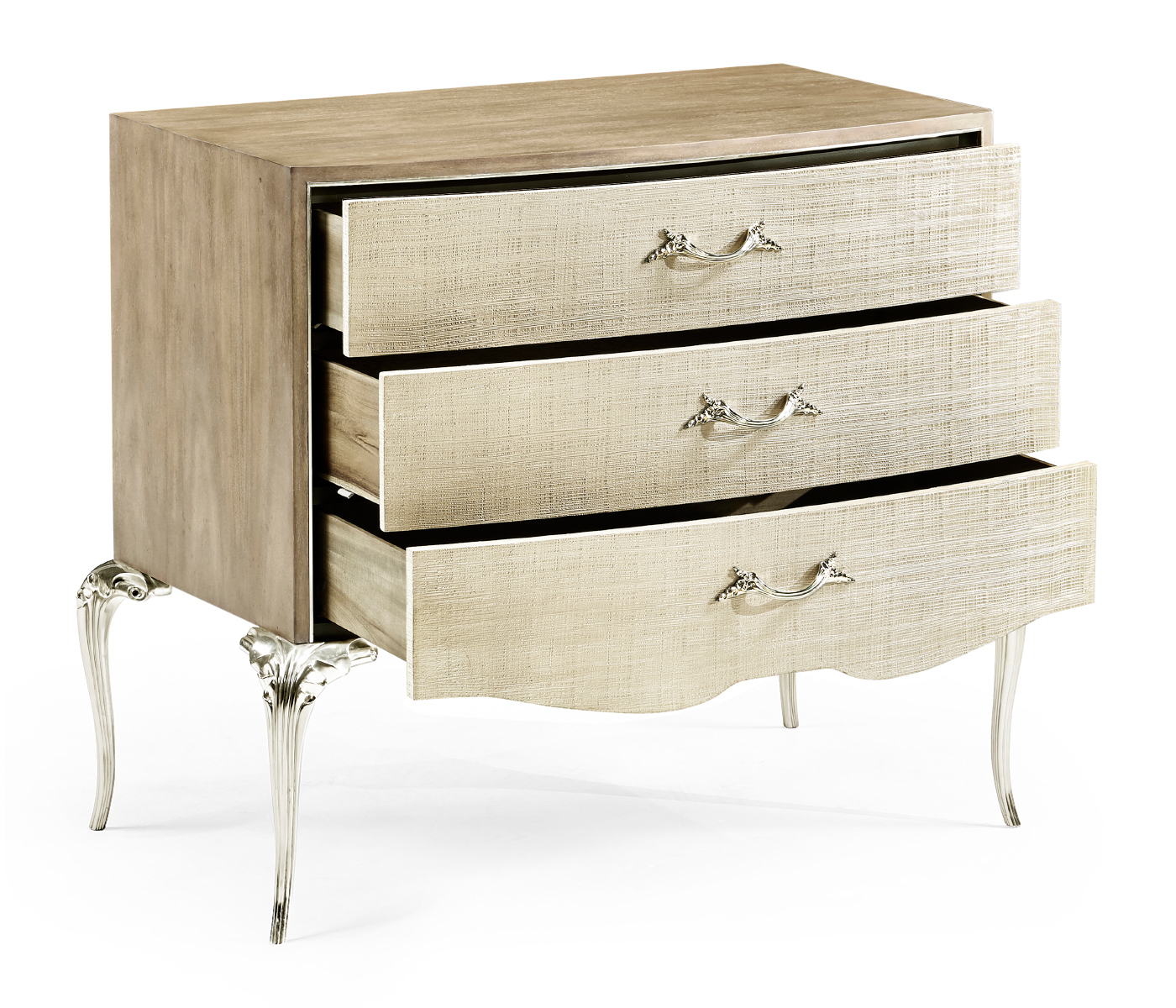 Rivoli Walnut & Champagne Nightstand