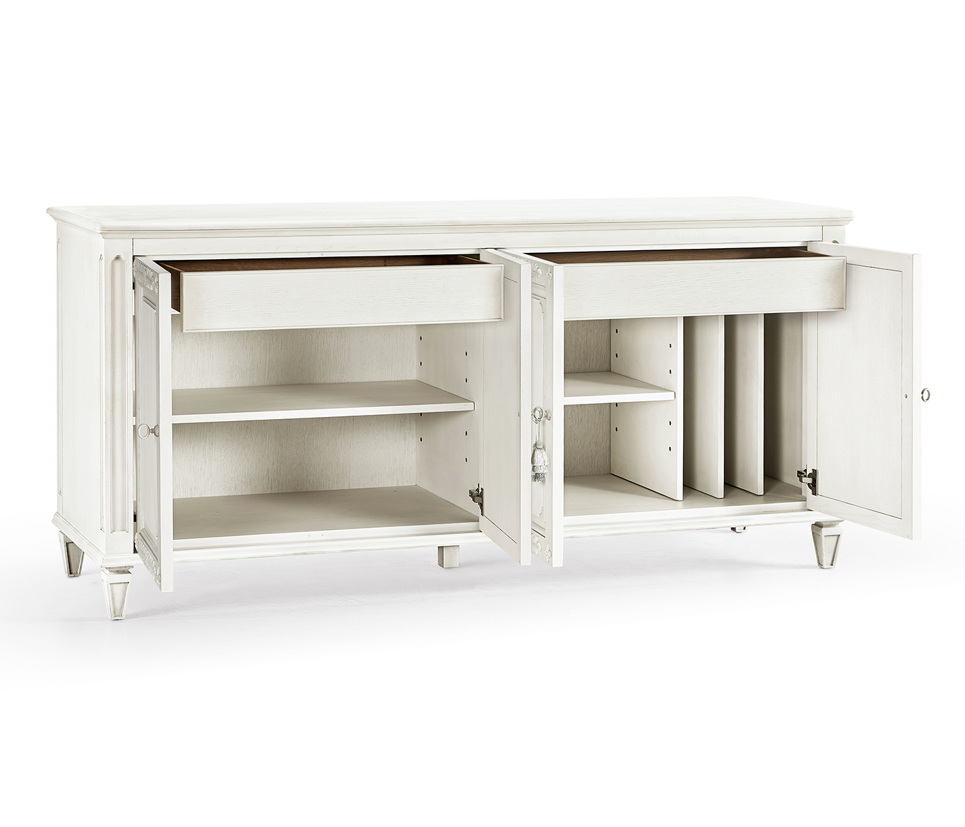 White Crepuscular Credenza