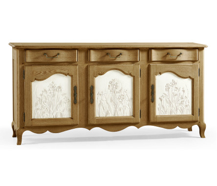 Sundial Floral Three Door Buffet