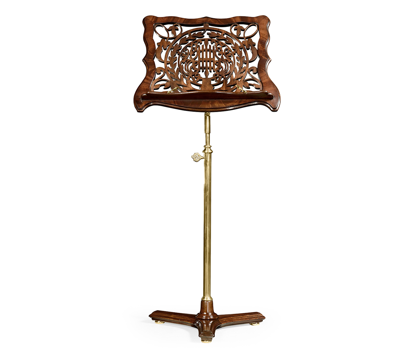 Mahogany Fretwork Adjustable Music Stand