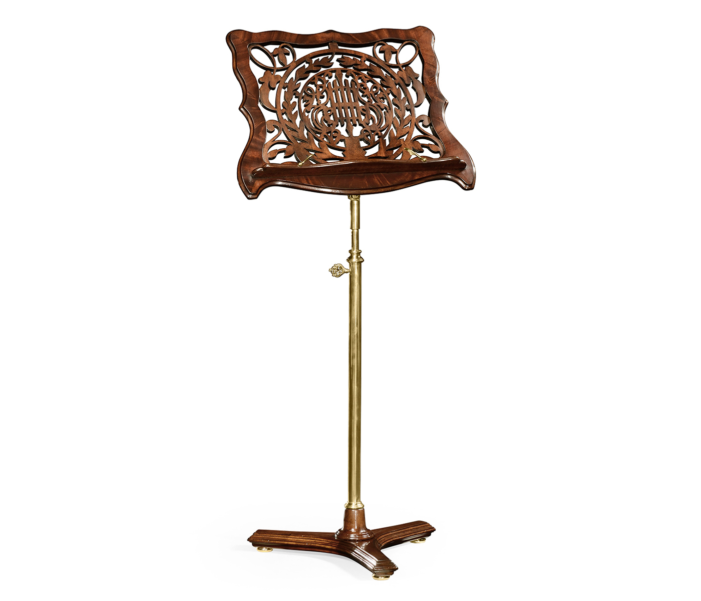 Mahogany Fretwork Adjustable Music Stand