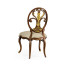 Sheraton style oval back chair with brass details (Side)