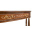 Burl and mother of pearl inlaid demilune console