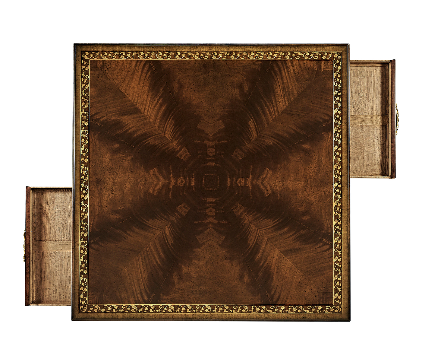 Mahogany William IV style gilded square coffee table