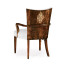 Biedermeier Style Dining Arm Chair with Fine Mop & Marquetry Inlay