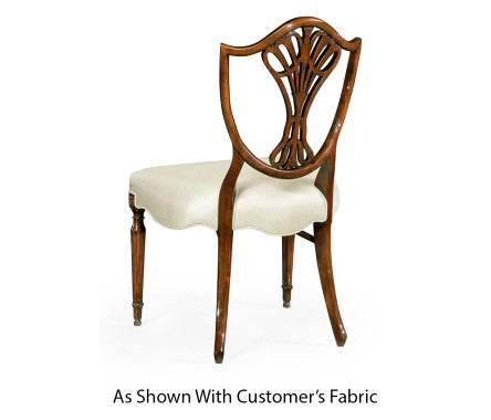 Sheraton Dining Side Chair with Shield Back in Mahogany High Gloss