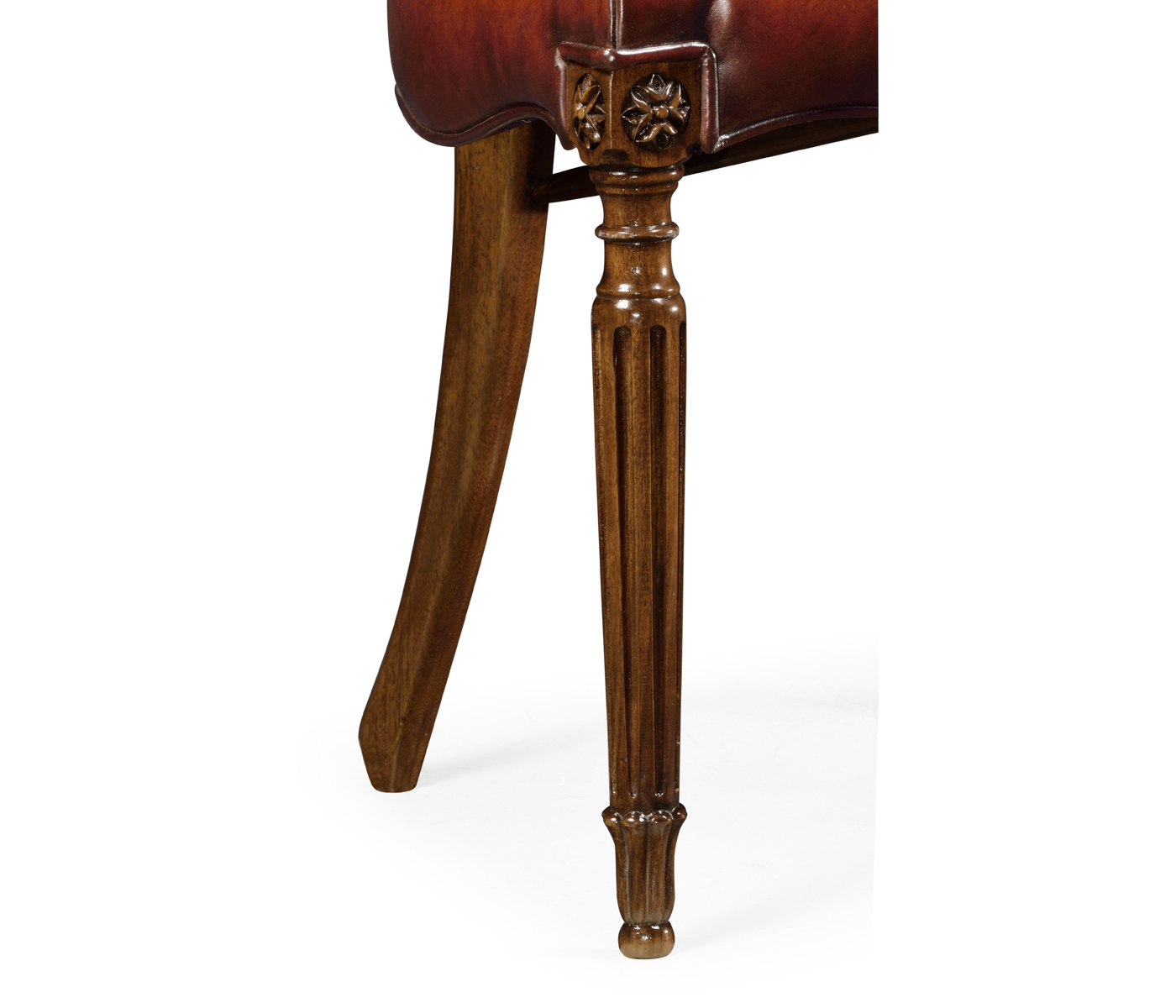 Sheraton Dining Side Chair with Shield Back in Mahogany High Gloss