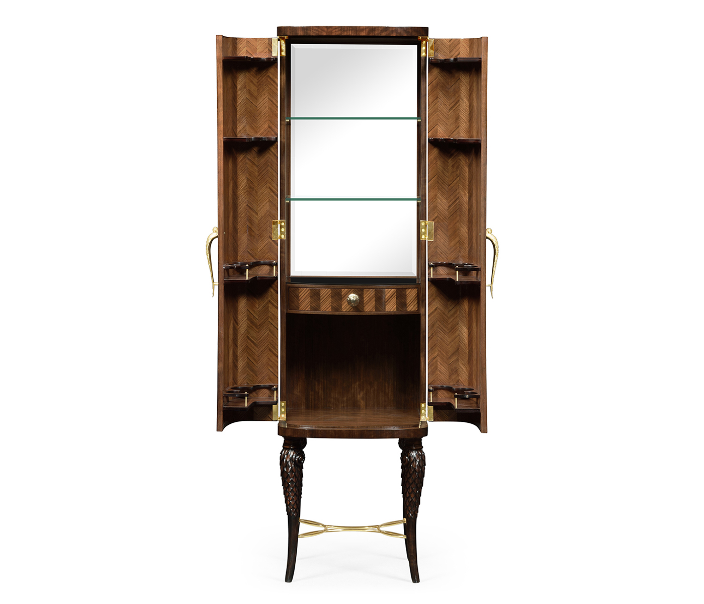 Feather Inlay Drinks Cabinet