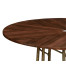 Circular Natural Walnut Continental Table