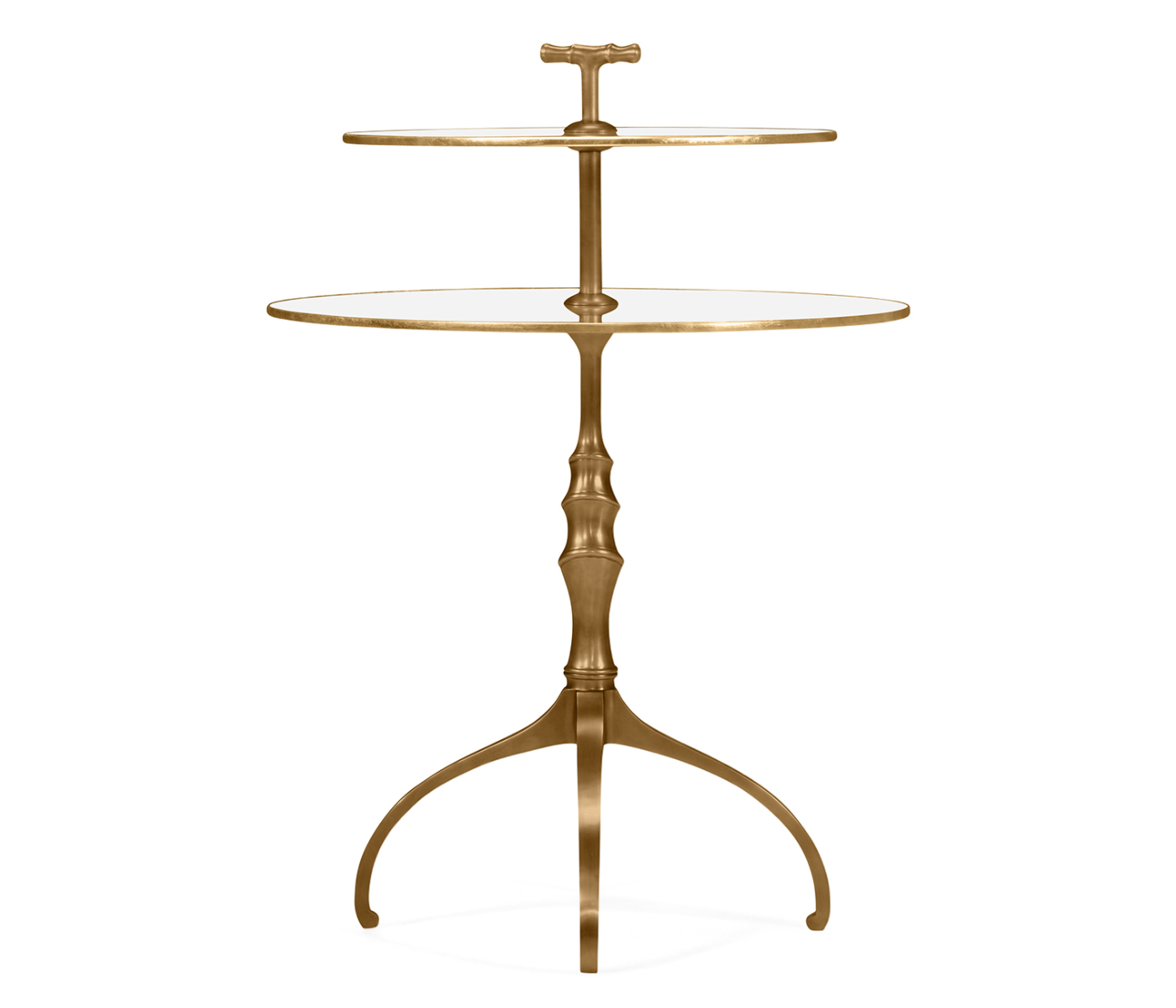 Round Bronze & Glass Side Table