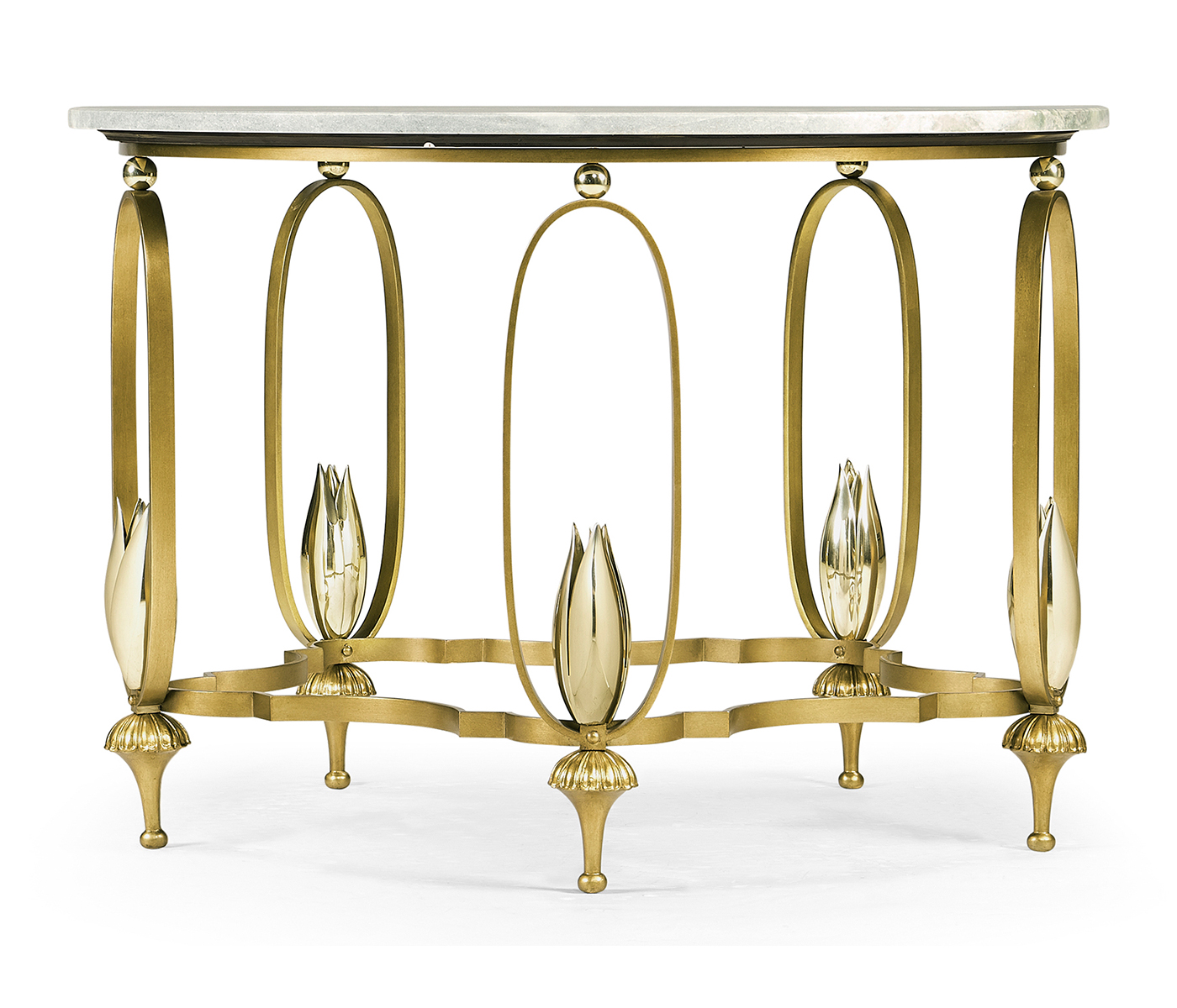 Gilded Centre Table with Green Marble Top