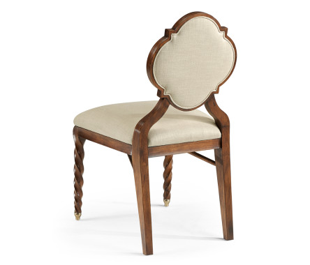 Walnut Barleytwist Dining Side Chair
