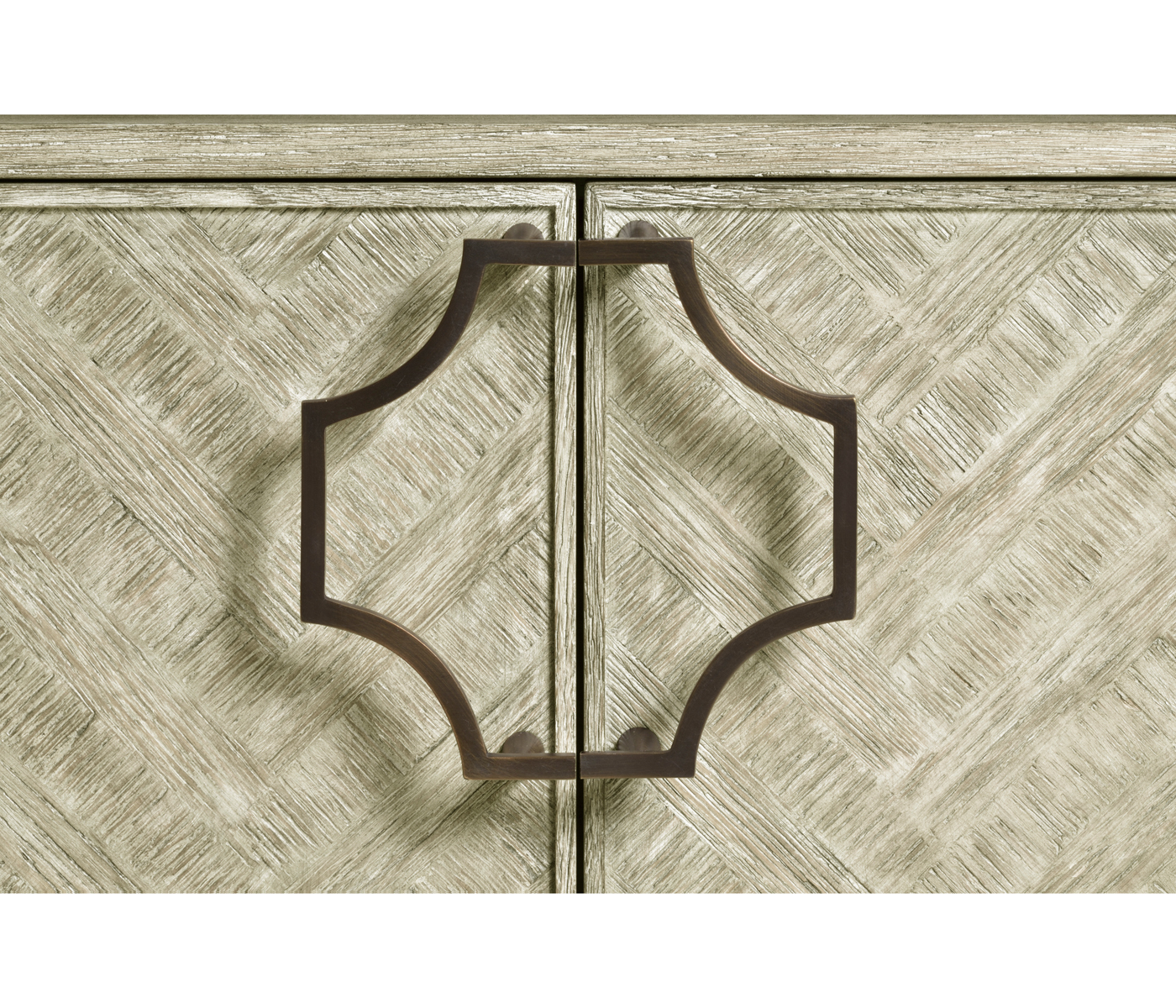 Greyed Oak Nightstand with Marble Top