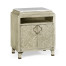 Greyed Oak Nightstand with Marble Top