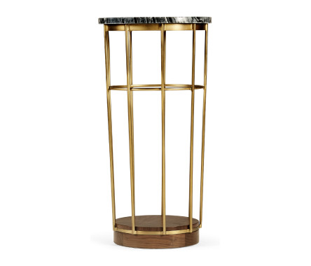 Brass & Marble Round Side Table