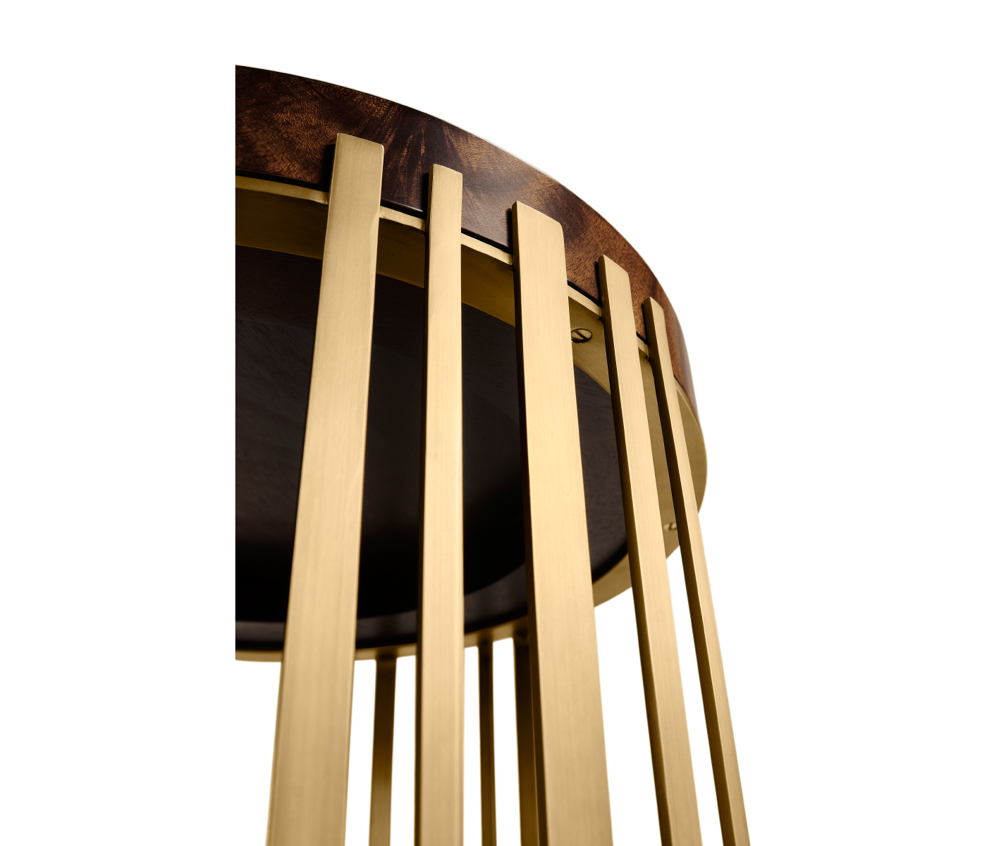 Round Antique Mahogany End Table