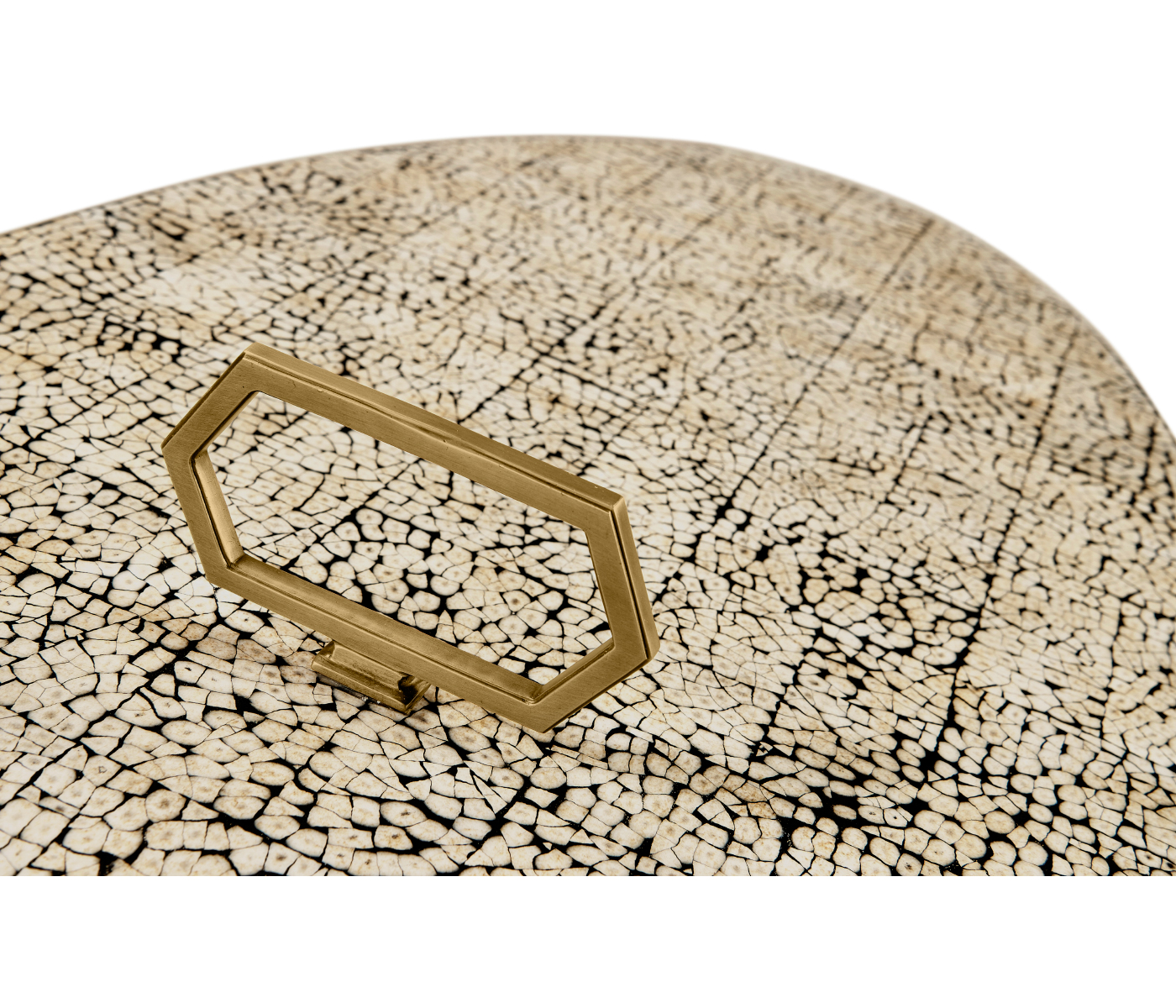 Honey Eggshell Sofa End Table