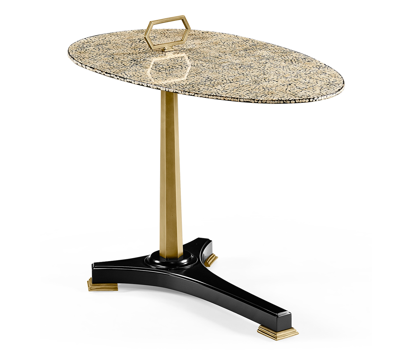 Honey Eggshell Sofa End Table