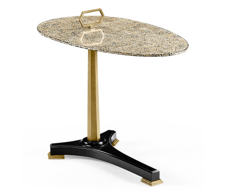 Honey Eggshell Sofa End Table