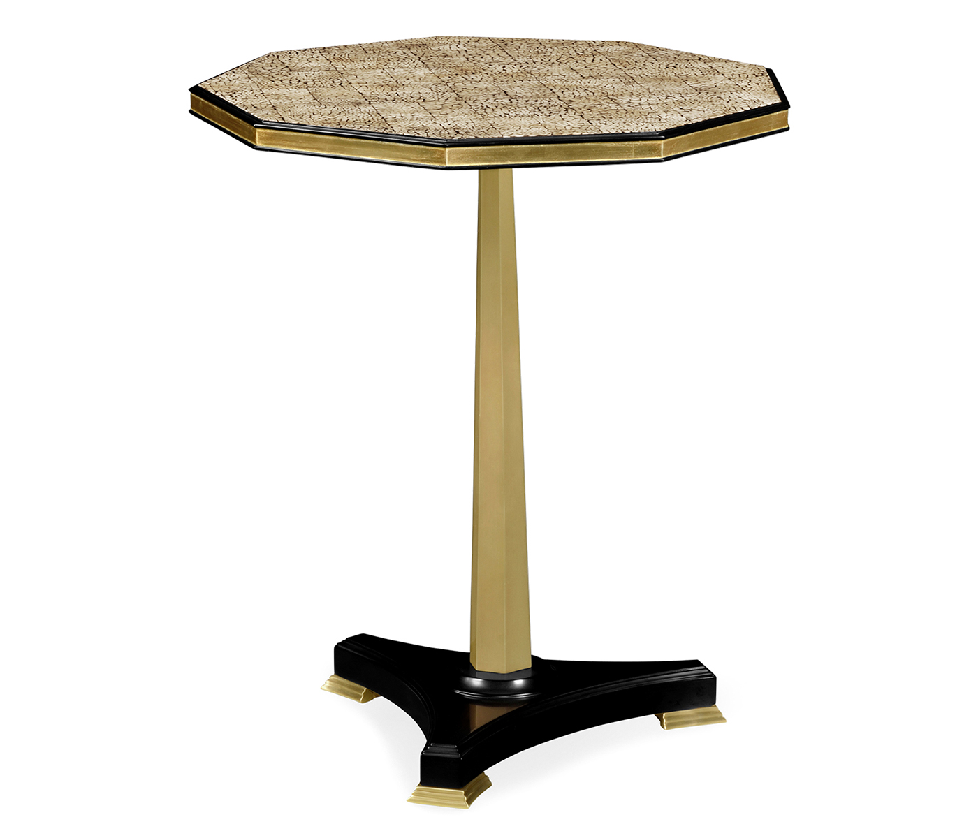 Nonagon Honey Eggshell Side Table