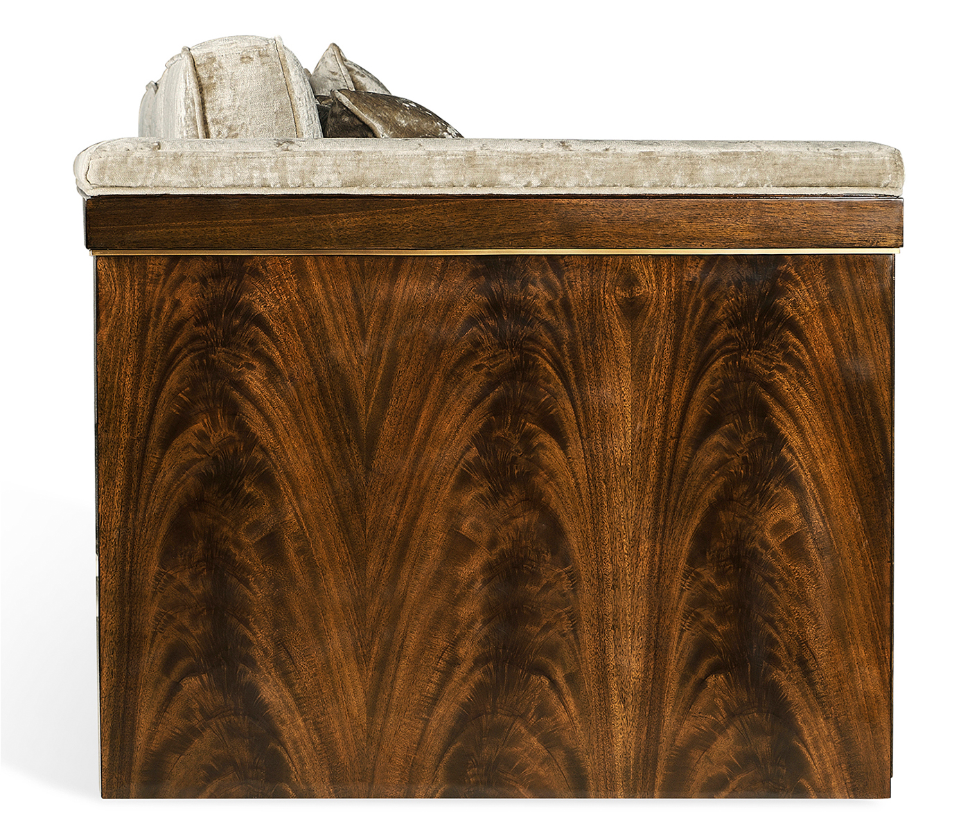 Antique Mahogany Brown High Lustre Sofa