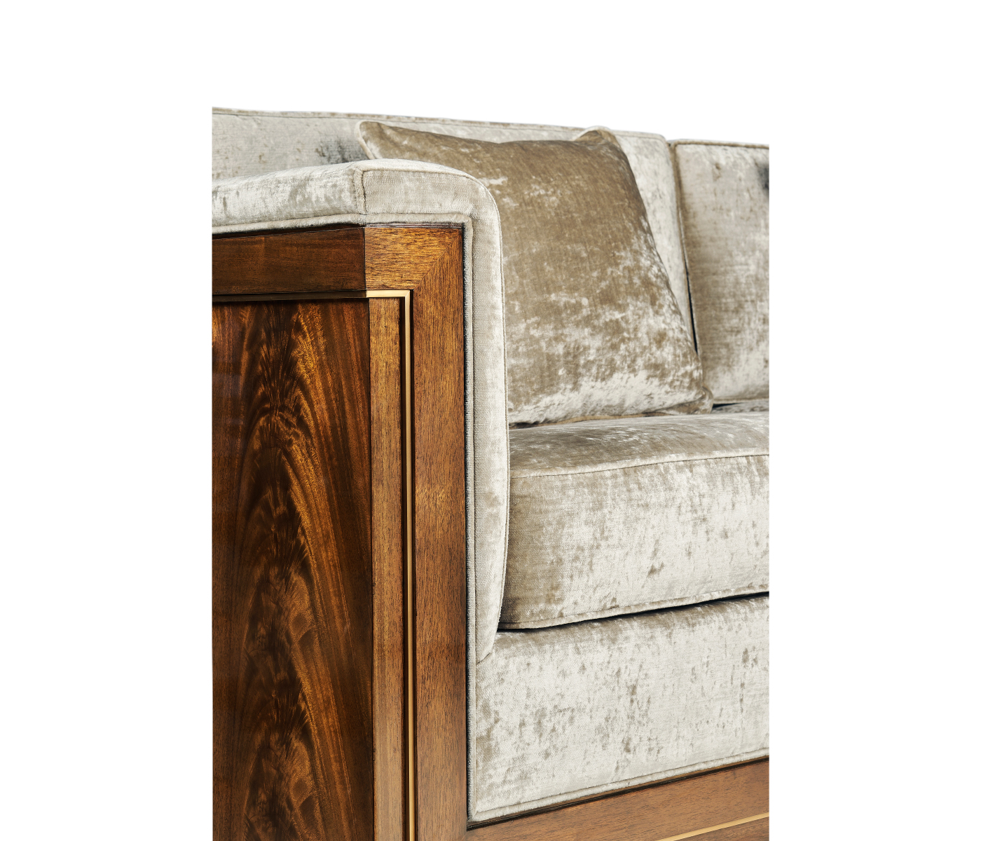 Antique Mahogany Brown High Lustre Sofa