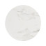 Round to L-Shape Faux White & Grey Marble End Table
