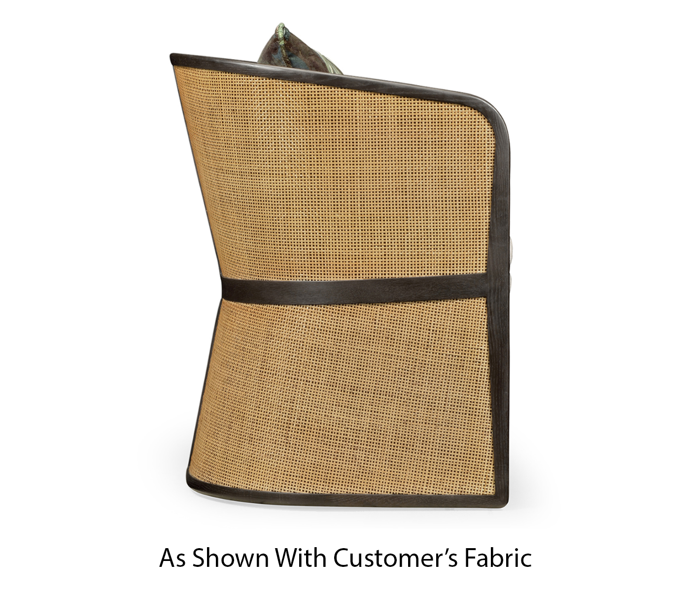 Dark Brown Ash & Woven Rattan Tub Chair