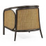 Dark Brown Ash & Woven Rattan Occasional Chair