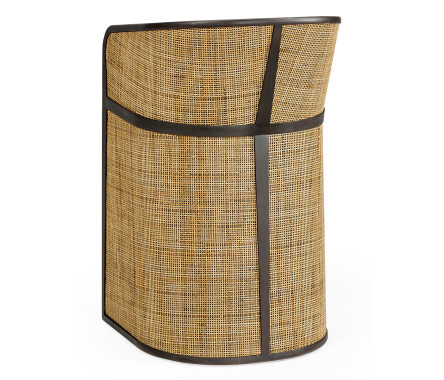 Dark Brown Ash Tub Bar Stool