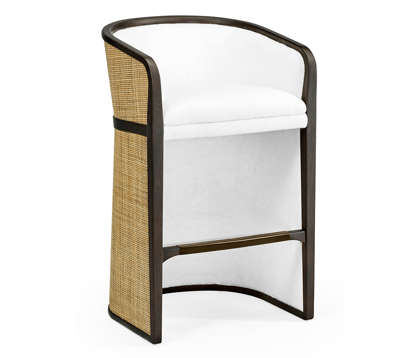 Dark Brown Ash Tub Bar Stool