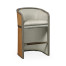 Grey & Tan Rattan Tub Bar Stool