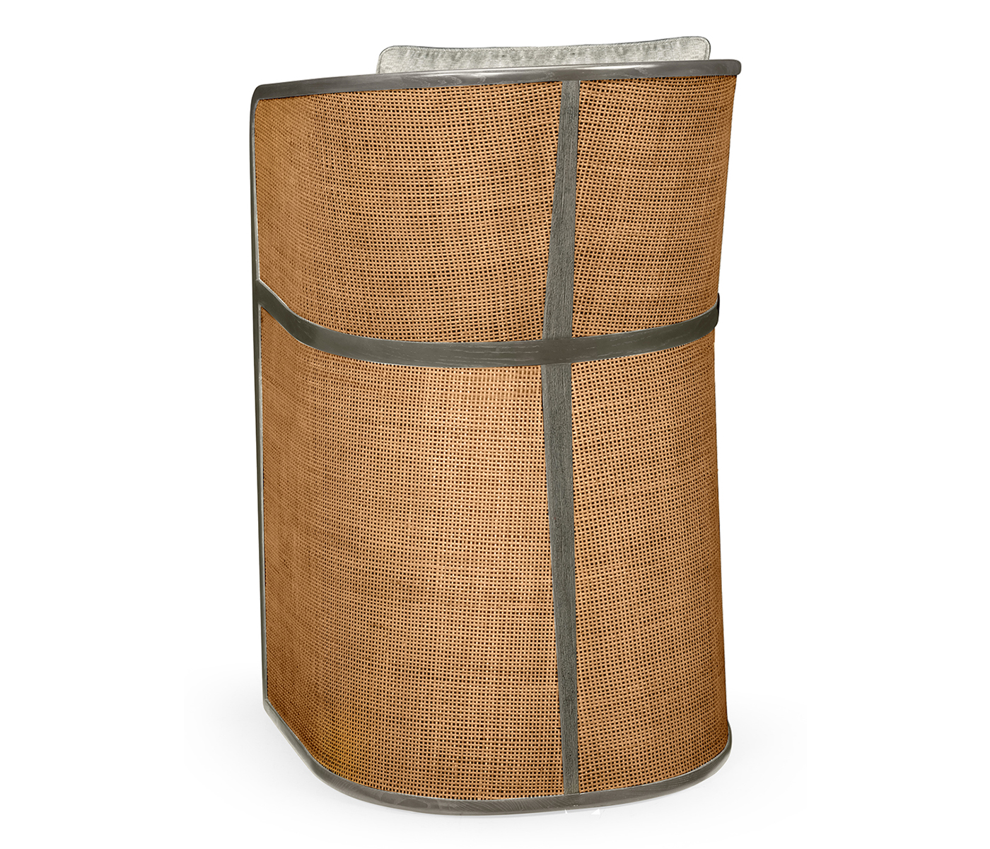 Grey & Tan Rattan Tub Bar Stool