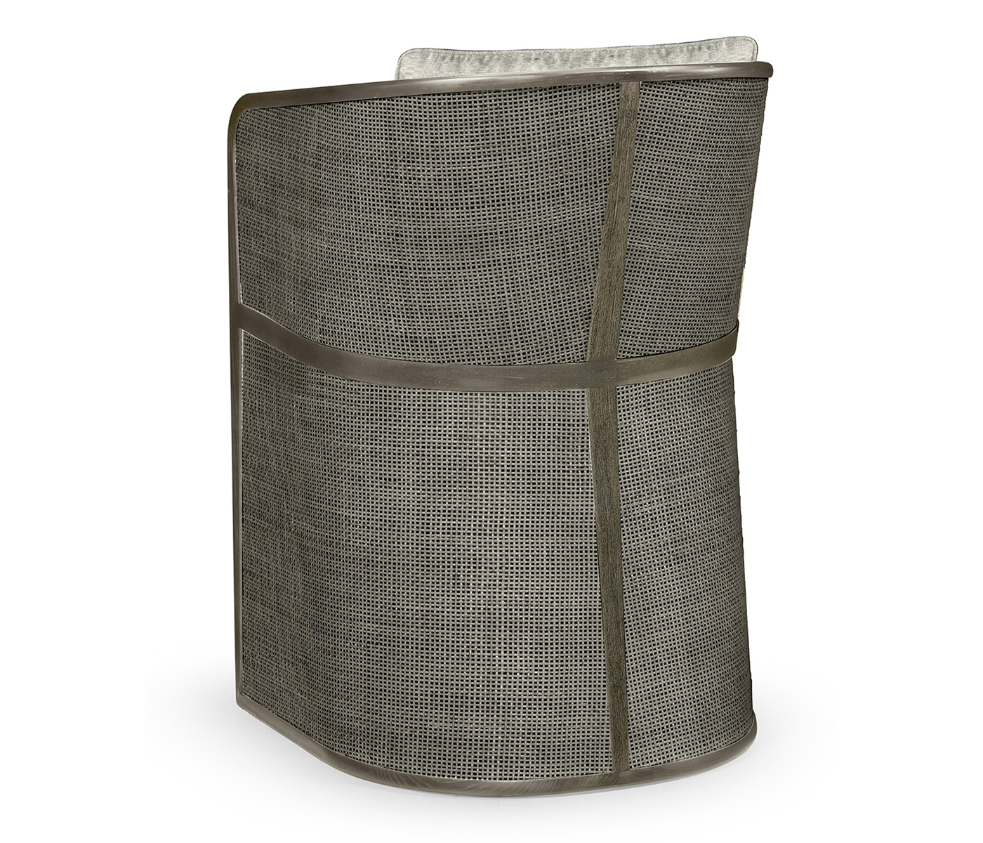 Grey & Dark Grey Rattan Tub Counter Stool