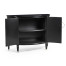 Demilune Smoky Black Storage Cabinet