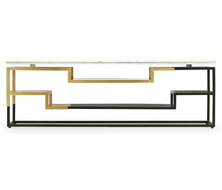 Fusion Low Bronze & Brass Console