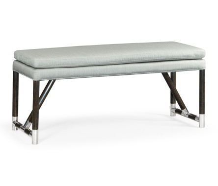 Campaign Style Charcoal Bench